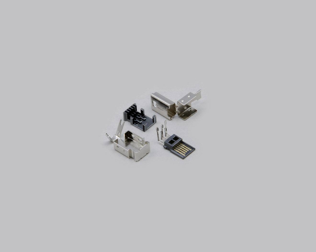 Mini USB-plug 2/0 Plug, right angle BKL Electronic Content: 100 pc(s)