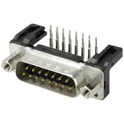 A D-sub plug with 15 pins, used in older computer and electronic hardware for serial connections and monitor ports.