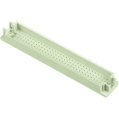 'A green, elongated connecting strip with holes and mounting points at the ends, suitable for electrical components.'