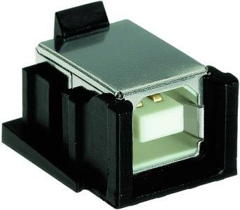 A USB plug in a black plastic casing provides a secure connection for electronic devices.