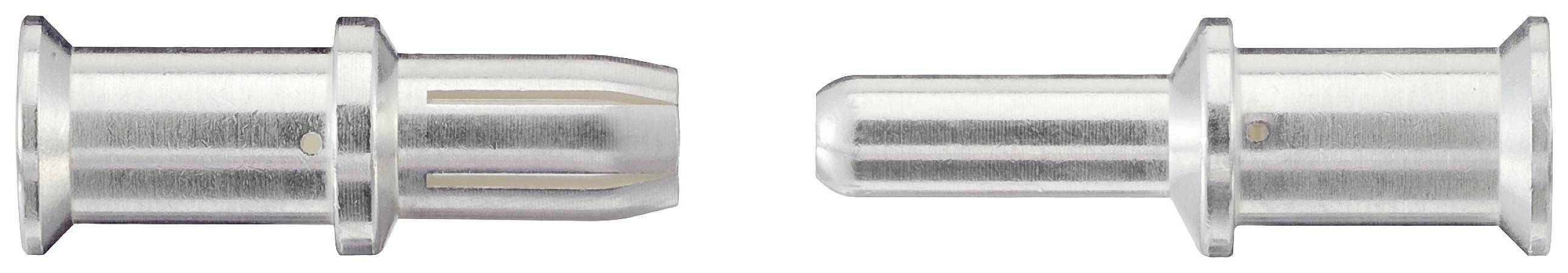 Two metallic socket connectors side by side.
