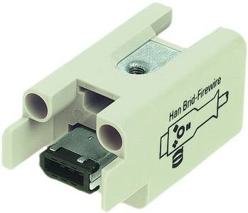A beige FireWire connector with the inscription 'Han Brid-Firewire'. Suitable for data transmission in industrial applications.