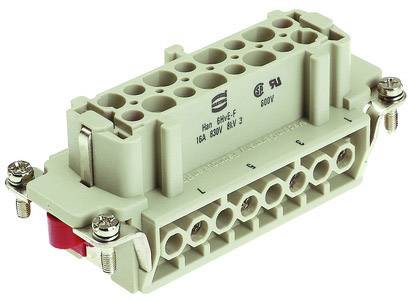 Multi-pole electrical connector with screw terminals, suitable for industrial applications and high current ratings up to 500V.