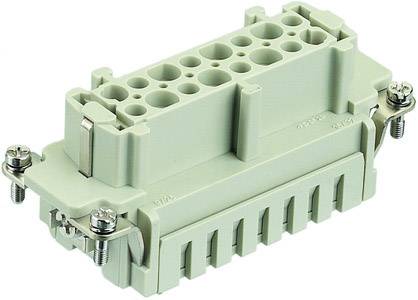 A rectangular, grey electrical point switch plug with multiple holes for cables and two side screw connectors for mounting.