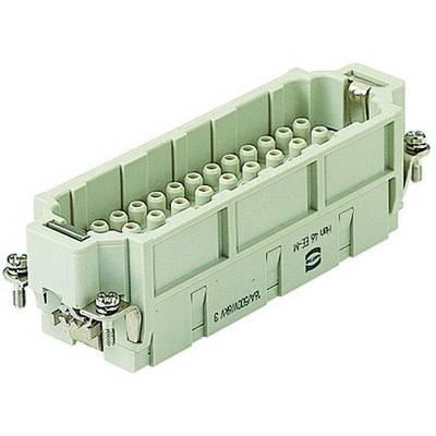 A rectangular, green connector with multiple connection points and screw fixings.
