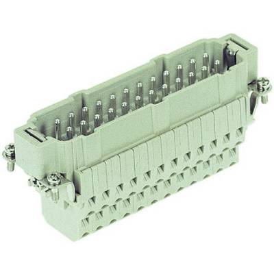 Industrial connectors in close-up, rectangular design with multiple metal pins and fixing screws.