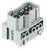 Multi-pin electrical connector with metal pins, suitable for industrial applications.