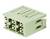 A six-pole, rectangular connector in a light colour. Typical application: electronics or electrical engineering connections.
