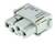 A grey connector with four numbered terminals, suitable for electrical connections in technical applications.