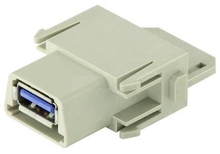 A beige adapter with a USB port, suitable for connecting USB-compatible devices.
