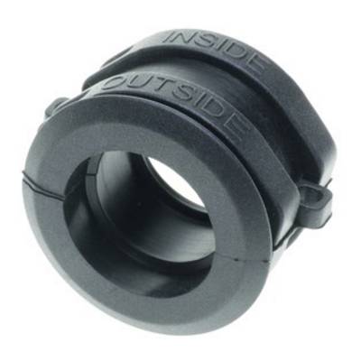 Black cable security seal with 'INSIDE' and 'OUTSIDE' markings, ensuring a secure connection for cable applications.
