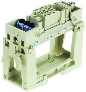 Beige multi-pin connector with blue terminal blocks, used for electrical connections in industrial applications.