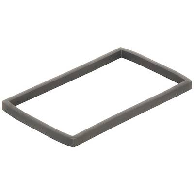 Rectangular black rubber frame, potentially usable for a seal or as a protective border.