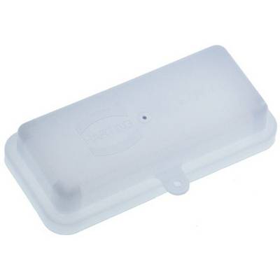Transparent rectangular plastic cover containing the word 'Harting'.