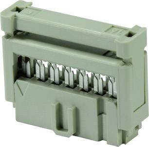 A grey modular multi-pin connector, suitable for industrial use in connecting electrical circuits.