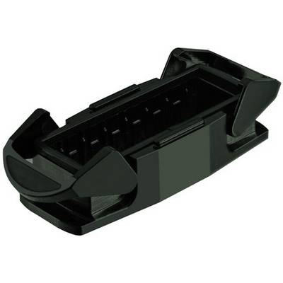 Black, rectangular plastic component with side mounting points, possibly an adapter or connector housing.