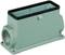 A rectangular, grey electrical component with threaded screws on two sides. Suitable for connecting cables or electrical connectors.