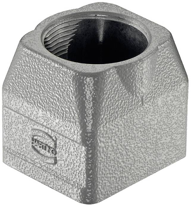 Metal cap with a ribbed surface and an opening with internal threading, suitable for industrial applications.