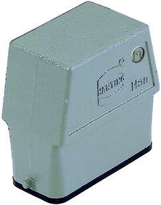 Grey electrical component with 'HARTING' inscription, rectangular shape and curved top surface.