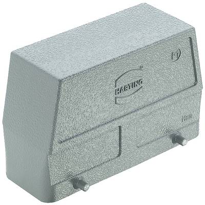 Rectangular, grey metal enclosure with the 'Harting' lettering and two protruding screws on the underside.