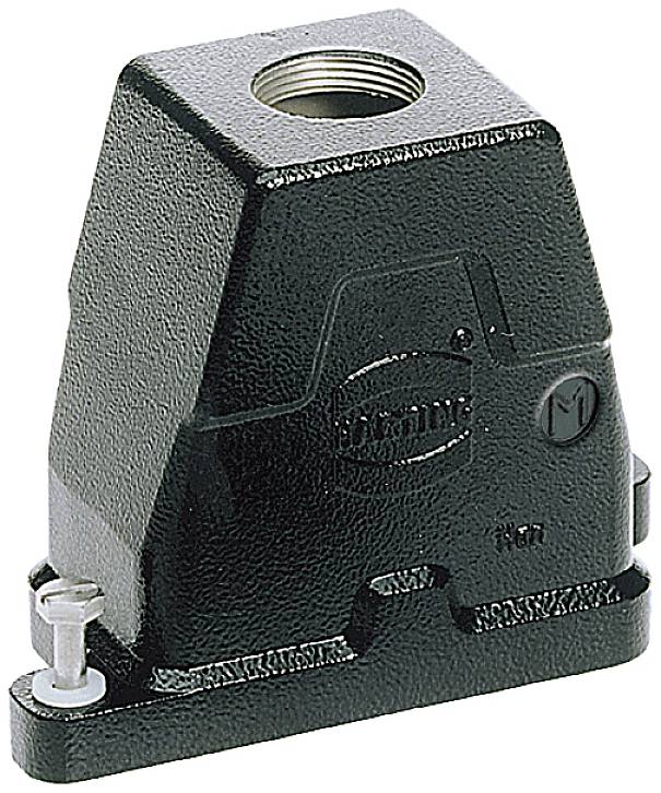 Industrial connector housings made of robust material with a threaded opening at the top. Suitable for use in harsh environments.