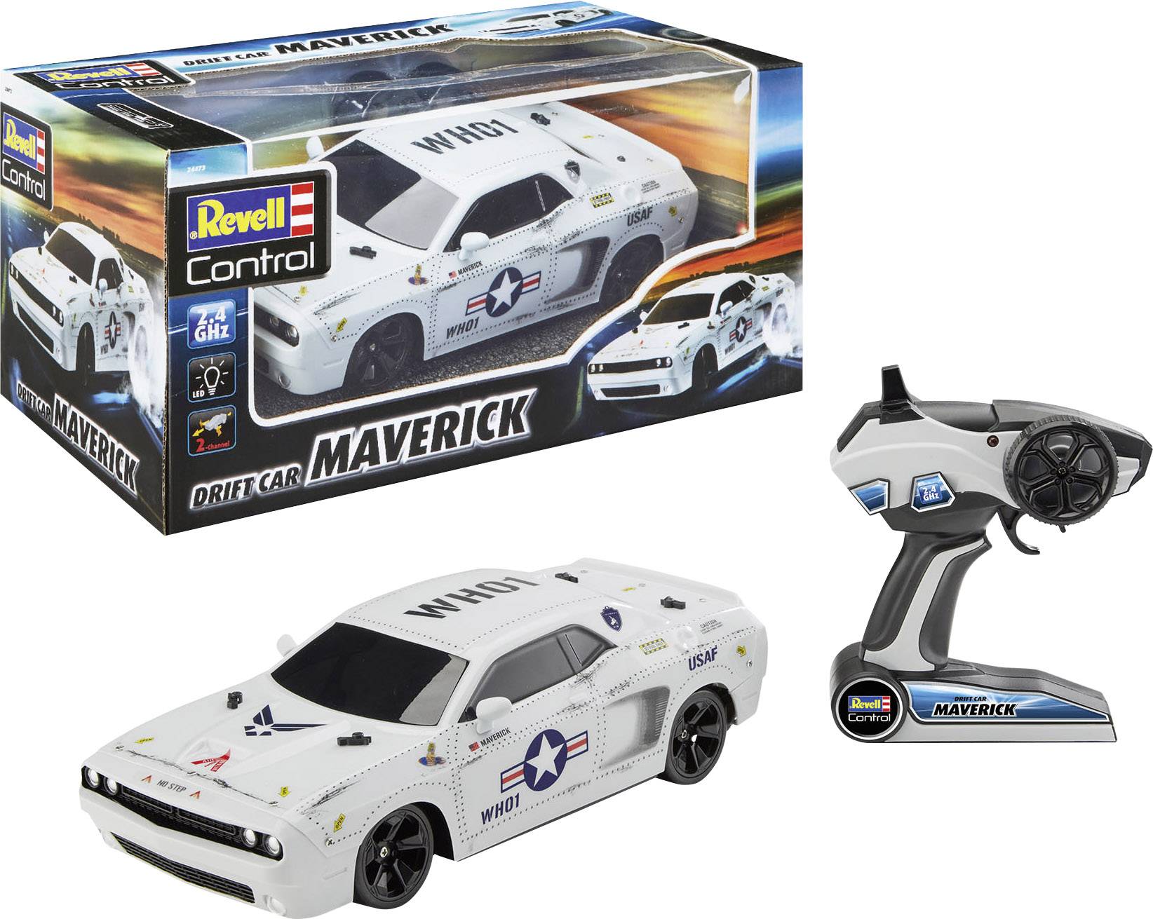 Revell 24473 Maverick 4WD Radio Controlled DRIFT Car RC Car with Battery+Charger 