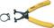 Pliers for removing clips next to a yellow O-ring. Suitable for working with pipe connections and hose clamps.
