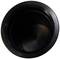 A dark, circular cavity, black and glossy, surrounded by a wide, matte border.