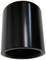 A cylindrical, black plastic component that may serve as a protective cap or cover. It is glossy and smooth.