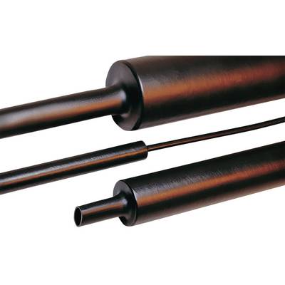 HellermannTyton 323-20300 Heatshrink + adhesive Black 30 mm 8 mm Shrinkage:4:1 1 m
