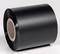 A large roll of black plastic tape with a cardboard core, shown on a white background.