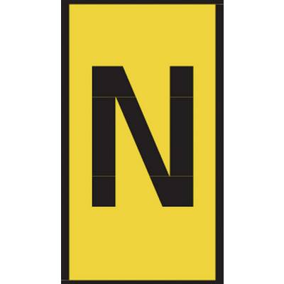 Yellow rectangle with a large black letter 'N' in the centre.