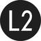 Black circle with white text "L2" in the centre.
