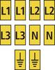 HellermannTyton WIC2-L1,L2,L3,N,Earth-PA66-YE (1000) Pre-printed cable marker Imprint Erde 561-02303