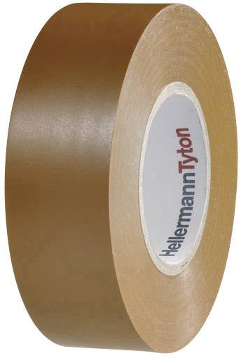 Brown insulating tape from HellermannTyton on a roll.
