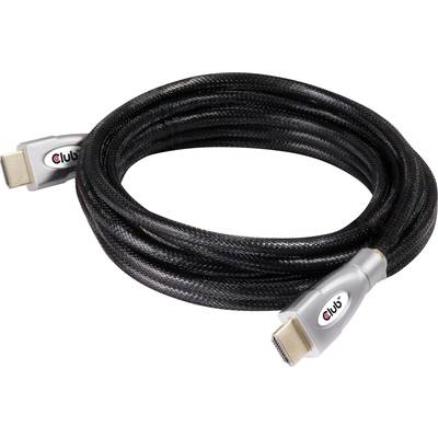 Black HDMI cable with silver connectors, coiled; useful for connecting electronic devices.