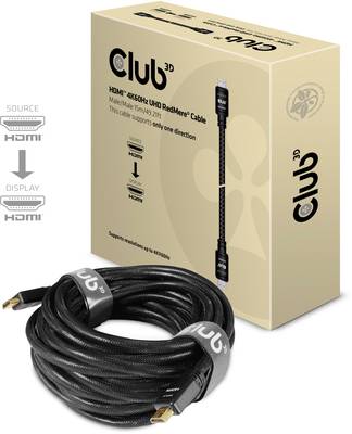 Creed Brink detekterbare club3D HDMI Cable HDMI-A plug, HDMI-A plug 15.00 m Black CAC-2314  Flame-retardant HDMI cable | Conrad.com