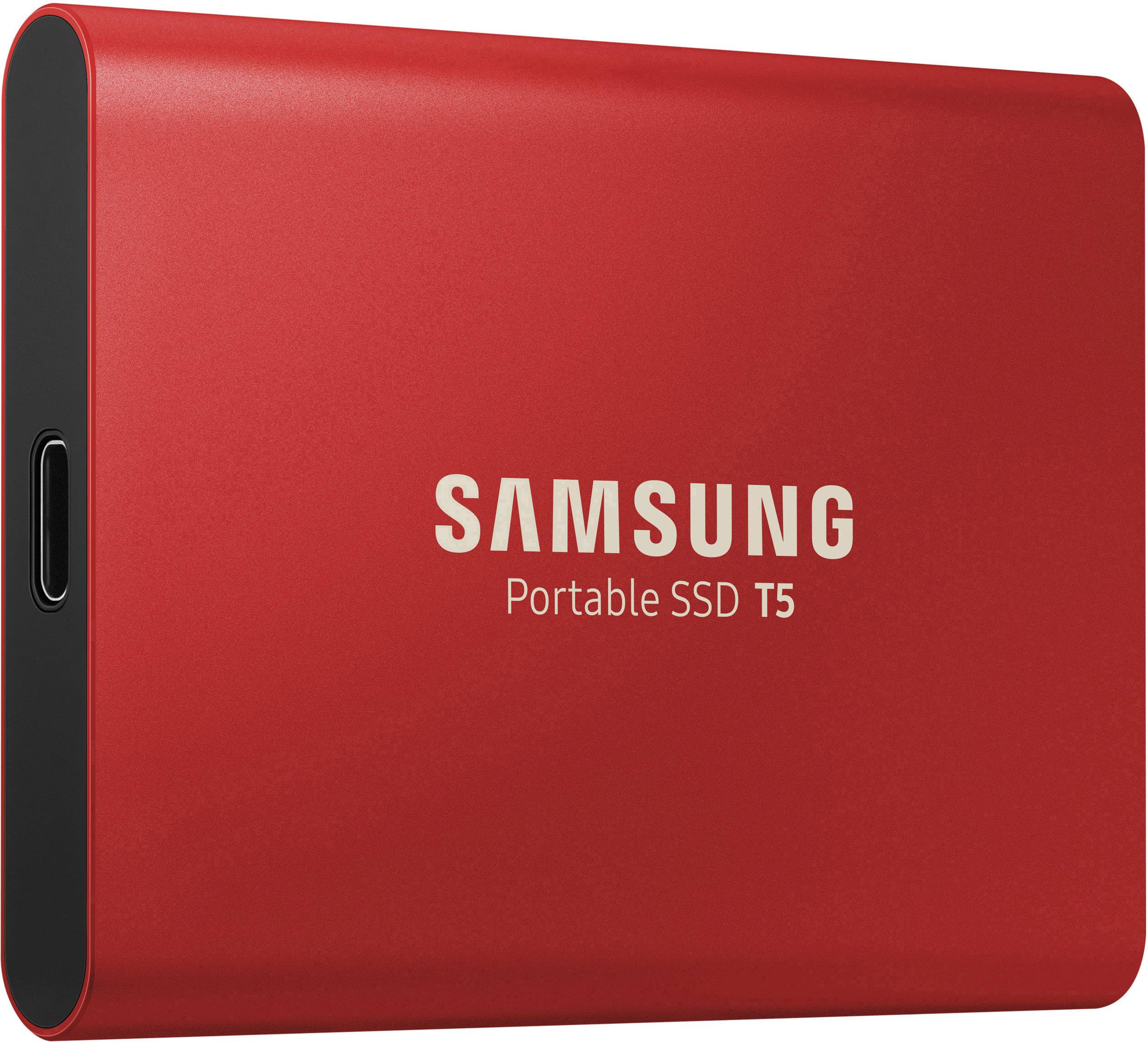 Samsung Portable T5 External SSD hard drive 1 TB Red USB-C™ USB 3.1