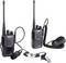 Two handheld radios with microphones and cables. They are black and bear the inscription 'ALINCO DIGITAL PRO'.