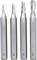 Four straight-shanked milling cutters with different tips. Numbers 2, 3, 4 and 5 denote the cutters.