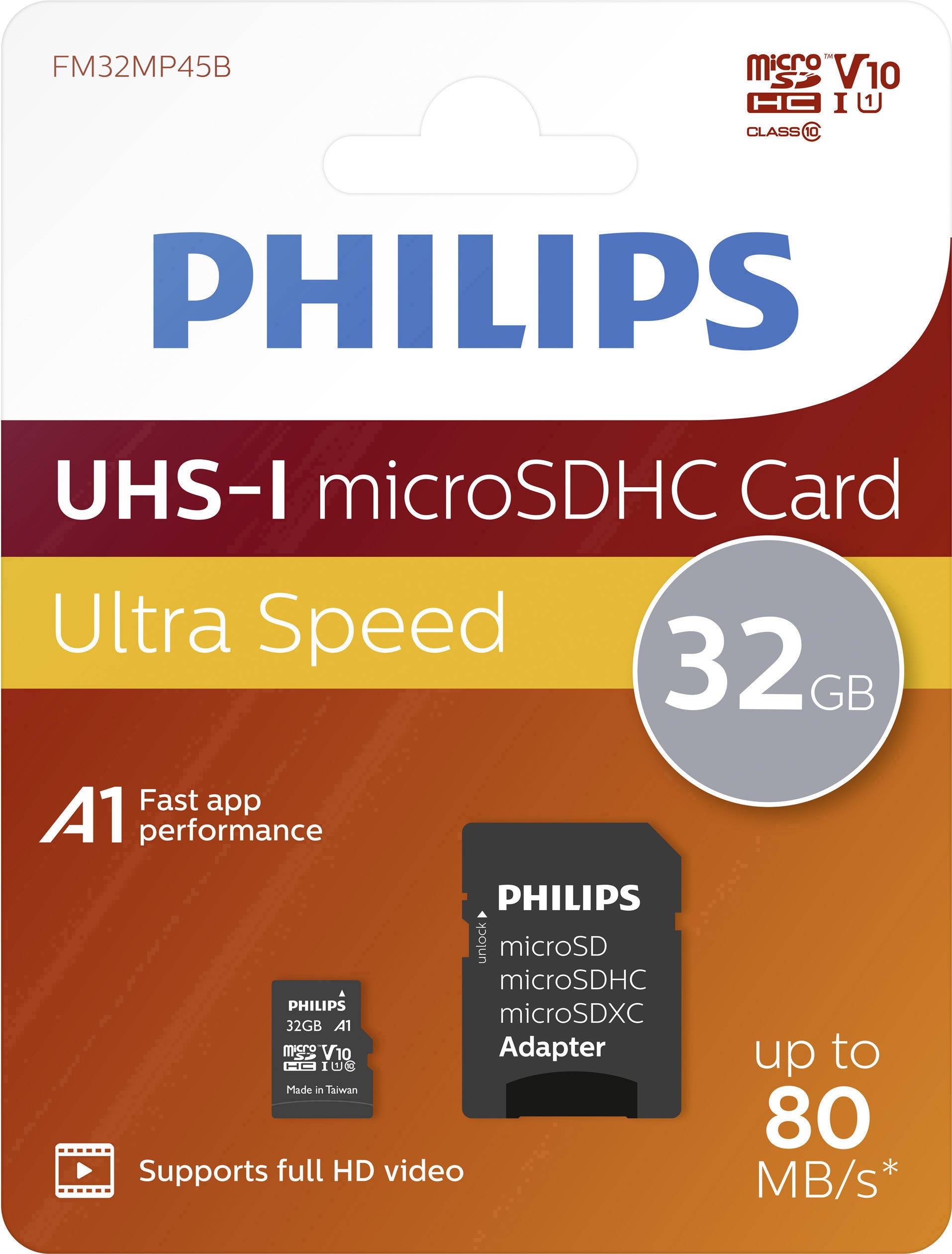 Philips Microsdhc Card 32 Gb Class 10 Incl Sd Adapter Conrad Com