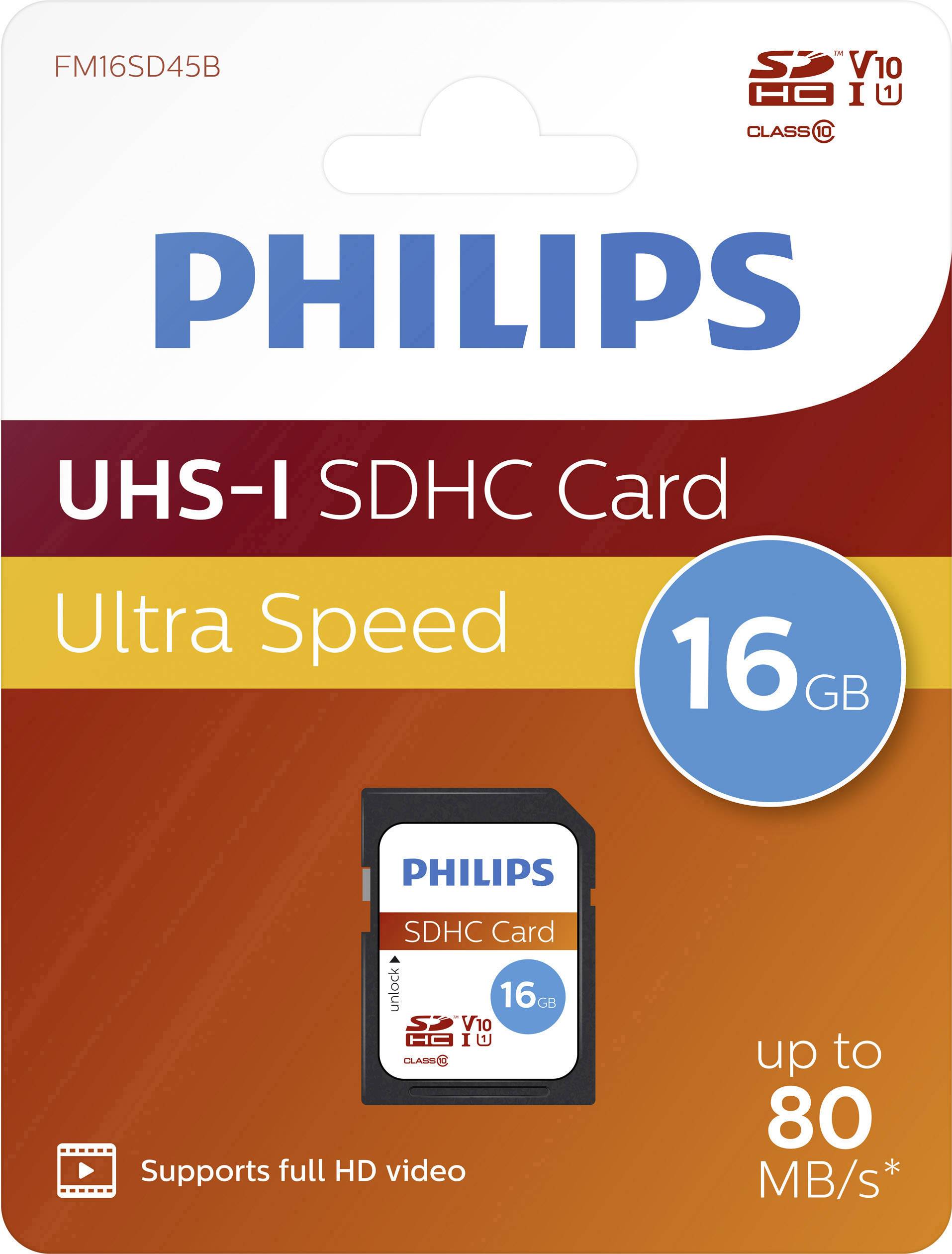 Philips FM16SD45B/00 SDHC card 16 GB Class 10-4