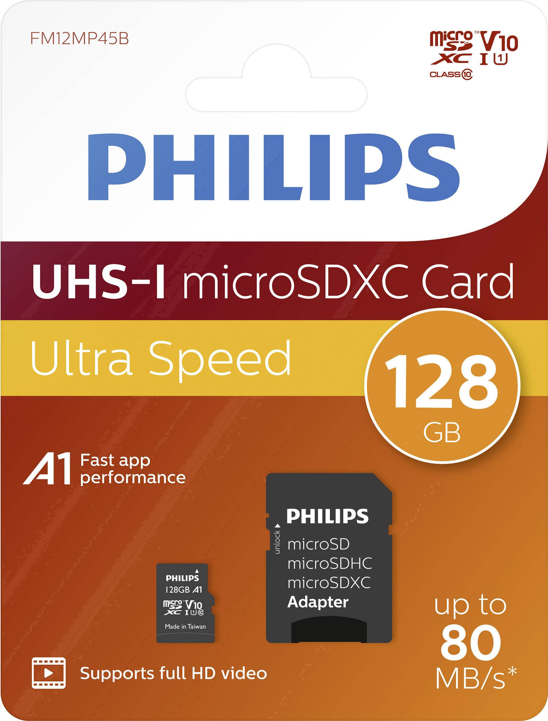 Philips Microsdxc Card 128 Gb Class 10 Incl Sd Adapter Conrad Com