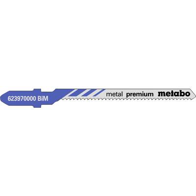 Metal premium Metabo BiM saw blade with 623970000 part number on a blue label.