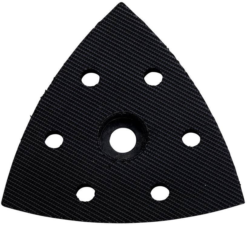 Triangle base plate for grinding equipment, black, six holes for dust extraction, suitable for corner grinding work.