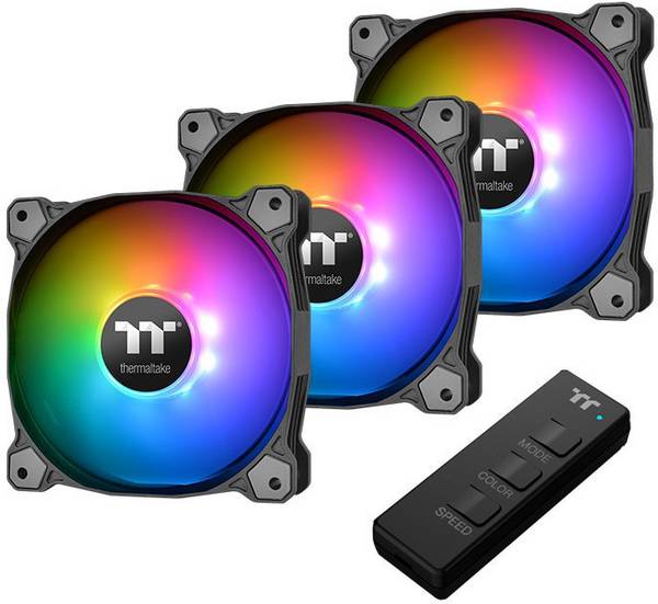 Thermaltake 3x Pure 14 ARGB Sync PC fan Black, RGB (W x H x D) 140 x 140 x 25 mm incl. LED lighting