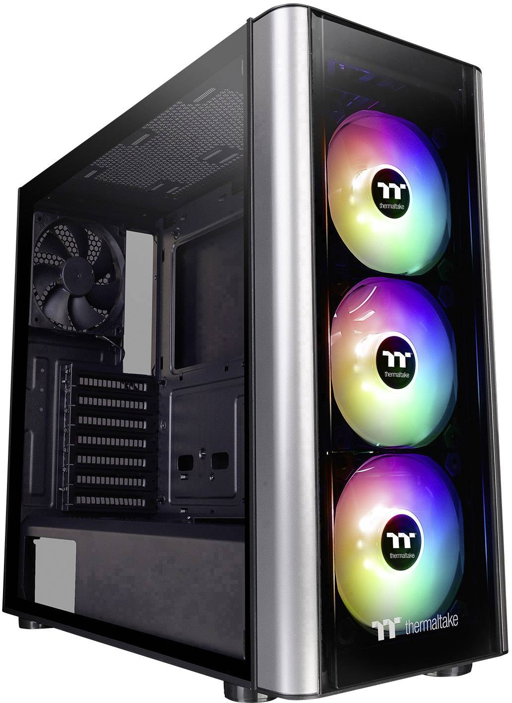 Thermaltake Level 20 MT ARGB Midi tower PC casing Black 3 built-in LED fans, Built-in fan, Window