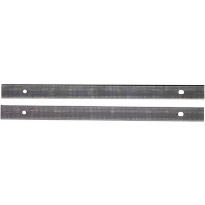 Two metal rods, each with two holes, placed parallel to each other.