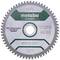 Metabo circular saw blade with 216 mm diameter, suitable for Multi Cut, maximum 7,000 rpm.