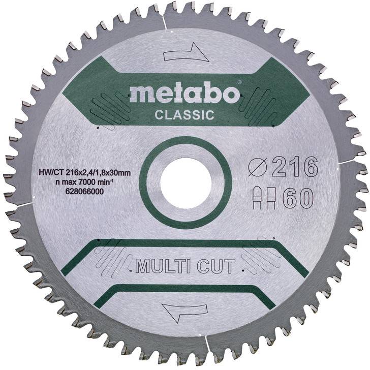 Metabo 628066000 Circular saw blade 216 mm 1 pc(s)